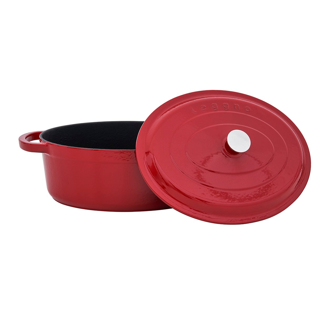 Leggno Flame Döküm Sığ Pilav Tenceresi 28 cm Kırmızı