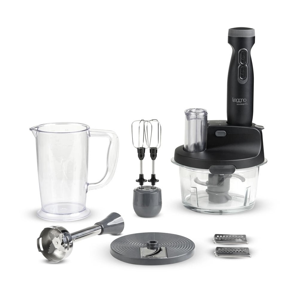 Leggno Gourmet Pro Cam Hazneli Blender Seti Siyah