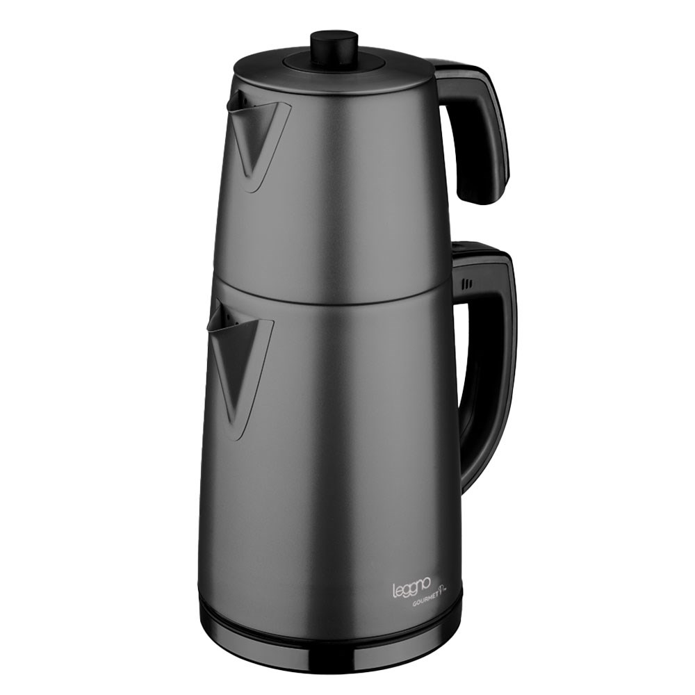 Leggno Gourmet Pro Paslanmaz Çelik Çay Makinesi Siyah