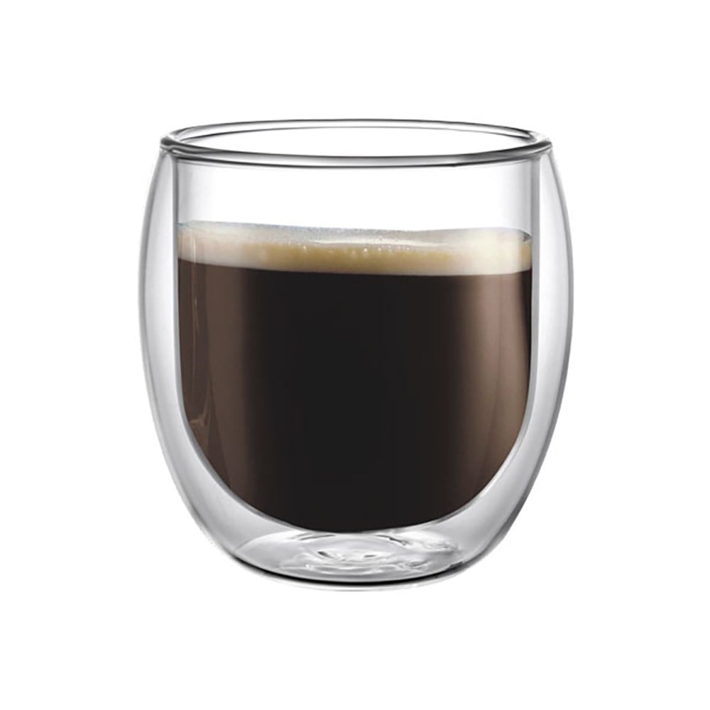 Leggno Vetro Cidarlı Cam Espresso Bardağı 2'li 100 ml