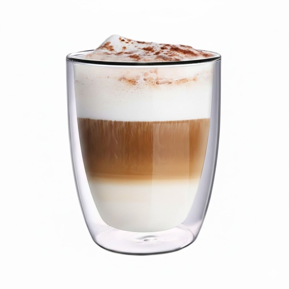 Leggno Vetro Cidarlı Cam Latte Bardak 2'li 300 ml
