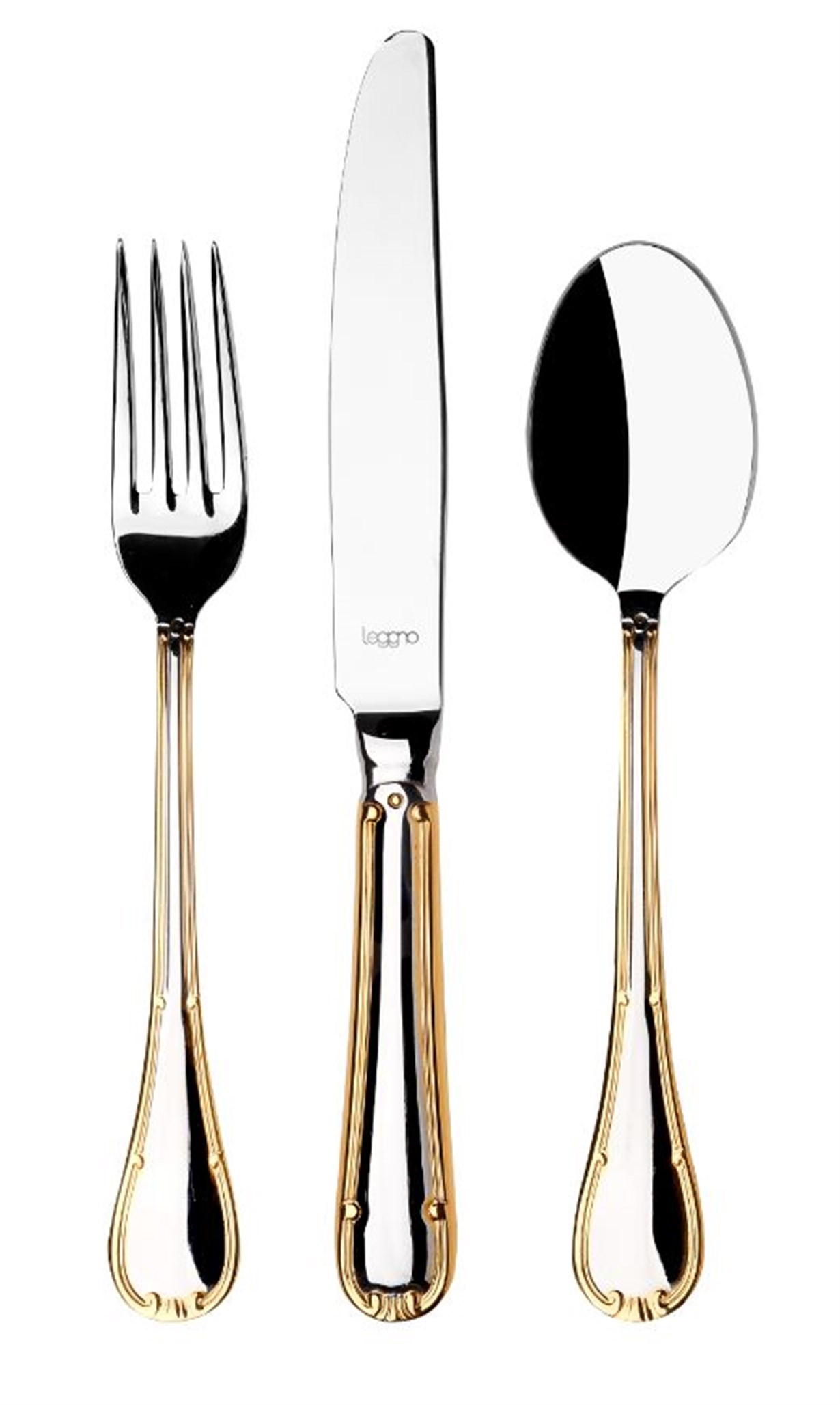 Leggno Viala 12 Kişilik Çatal Kaşık Bıçak Takımı 84 Parça Gold