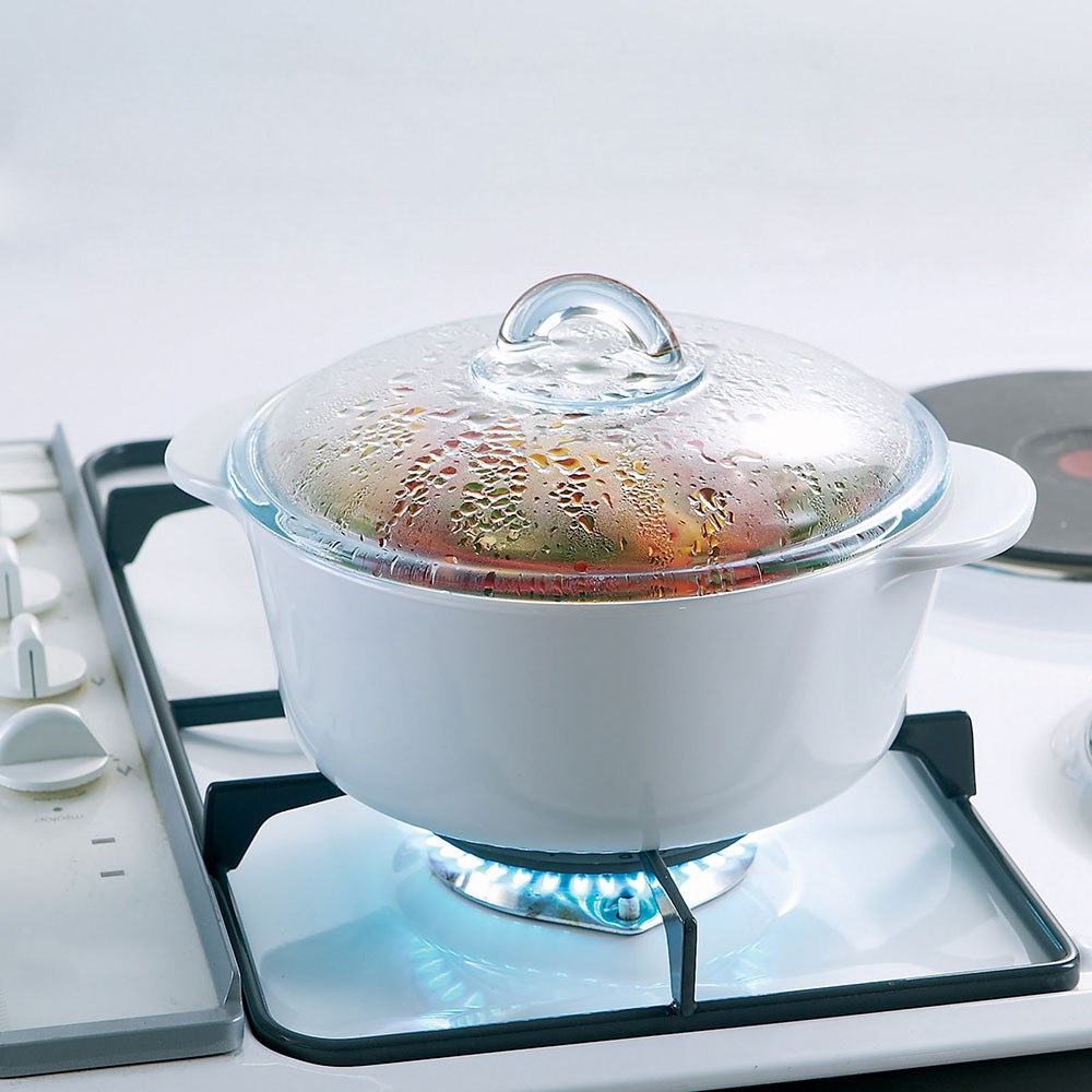 Pyrex Casserole Seramik Cam Kapaklı Tencere 1.1 L