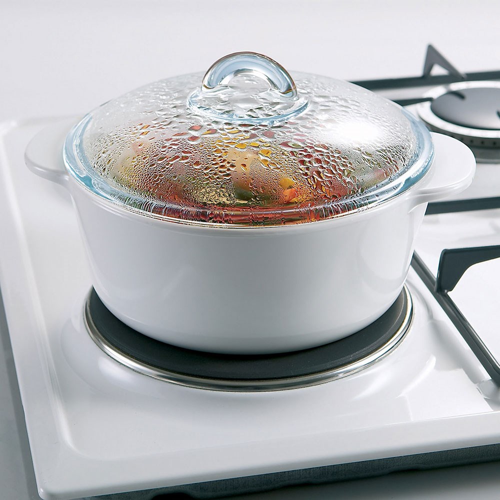 Pyrex Casserole Seramik Cam Kapaklı Tencere 1.1 L