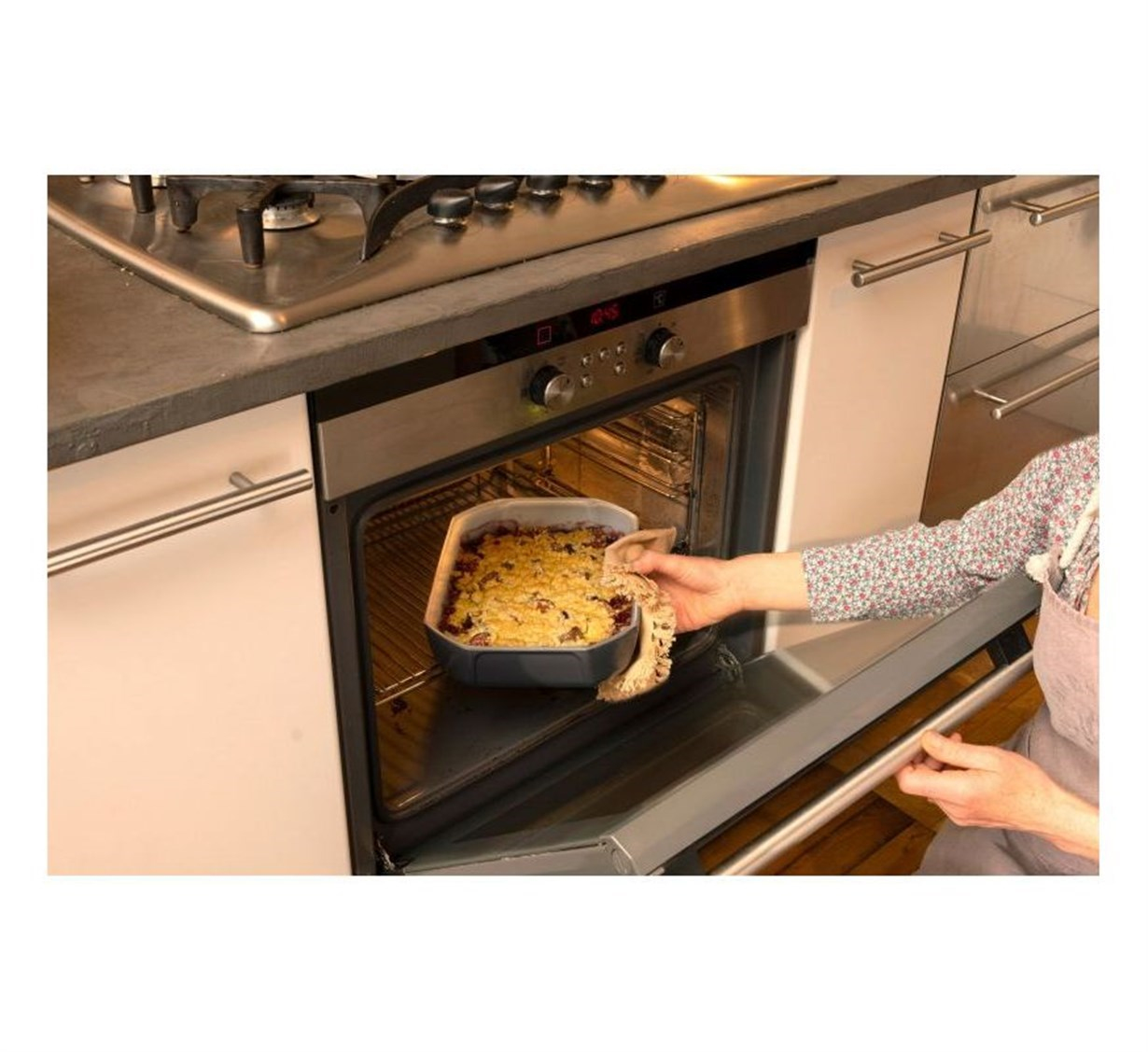 Pyrex Dikdörtgen Fırın Kabı Gri 33 x 22 x 7 cm Gri