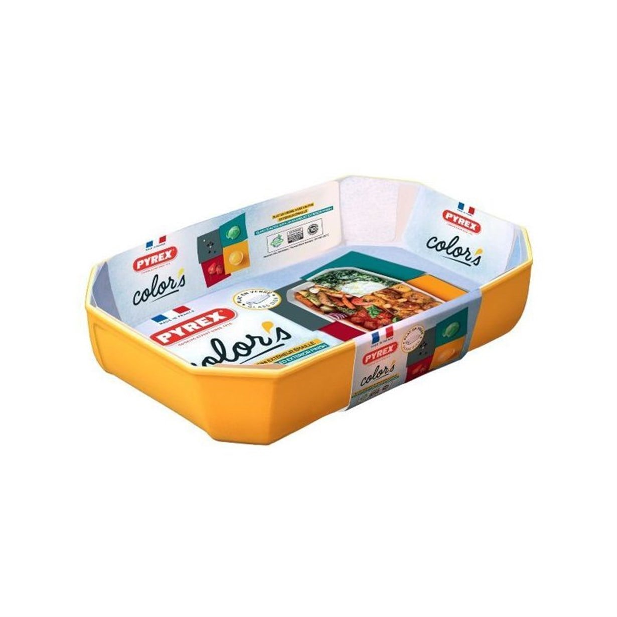 Pyrex Dikdörtgen Fırın Kabı Sarı 33 x 22 x 7 cm Sarı