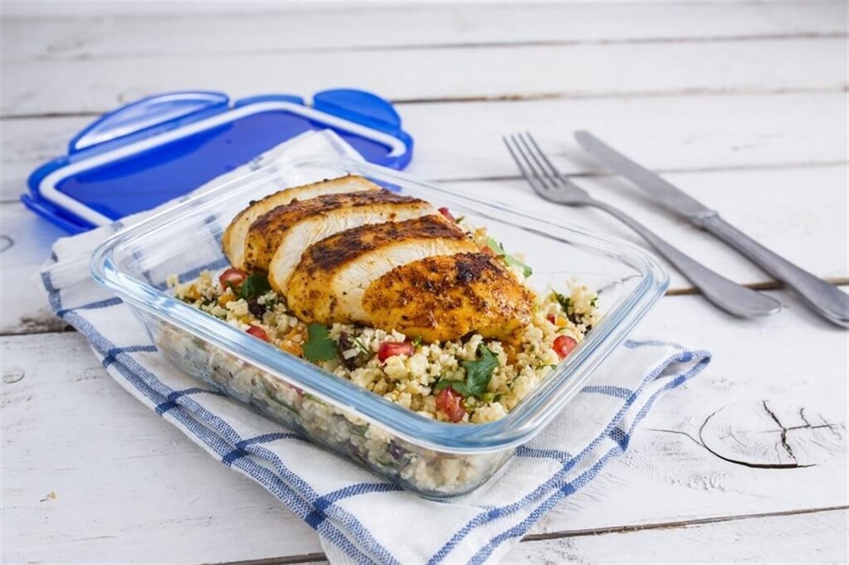 Pyrex Dikdörtgen Kapaklı Cam Saklama Kabı 30 x 22 cm Mavi