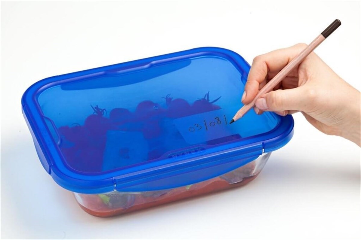 Pyrex Dikdörtgen Kapaklı Cam Saklama Kabı 30 x 22 cm Mavi