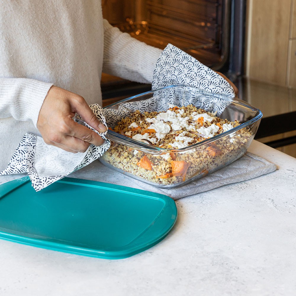Pyrex Dikdörtgen Kapaklı Cam Saklama Kabı 400 ml