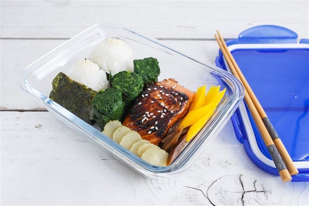 Pyrex Dikdörtgen Kapaklı Cam Saklama Kabı 30 x 22 cm Mavi
