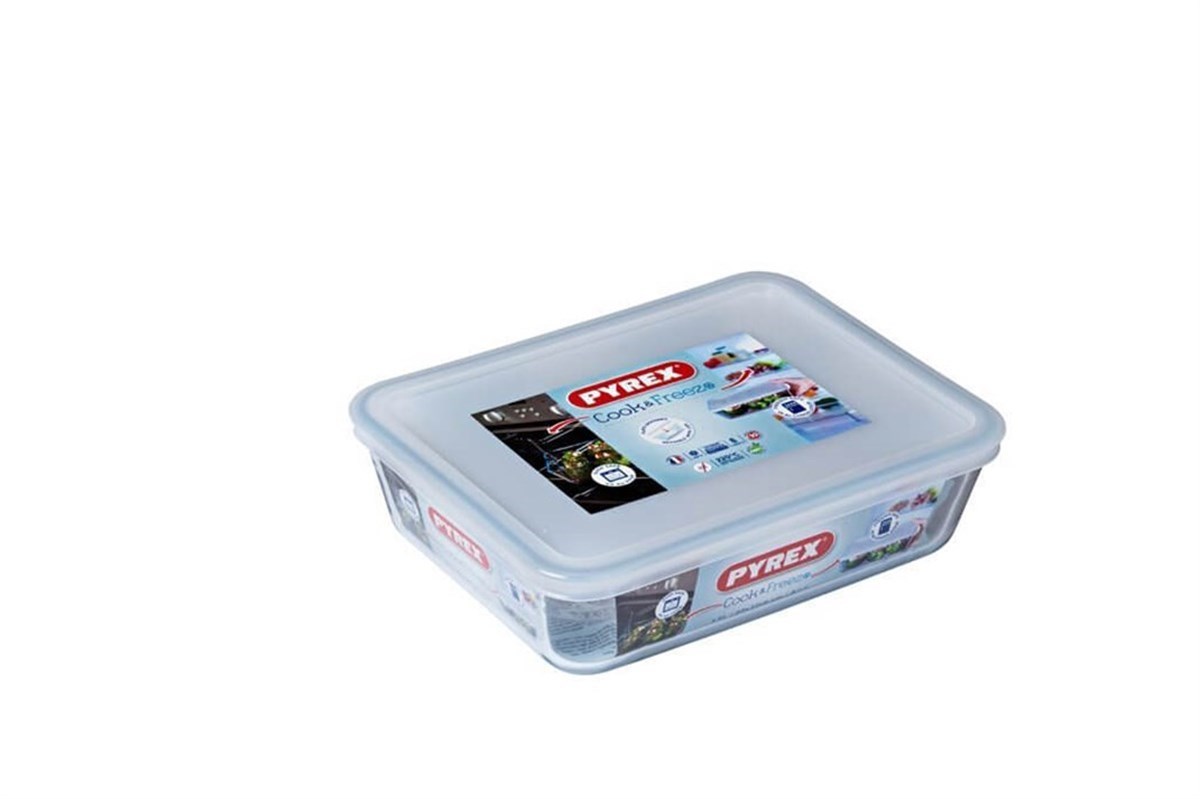 Pyrex Dikdörtgen Kapaklı Derin Saklama Kabı 2.6 L