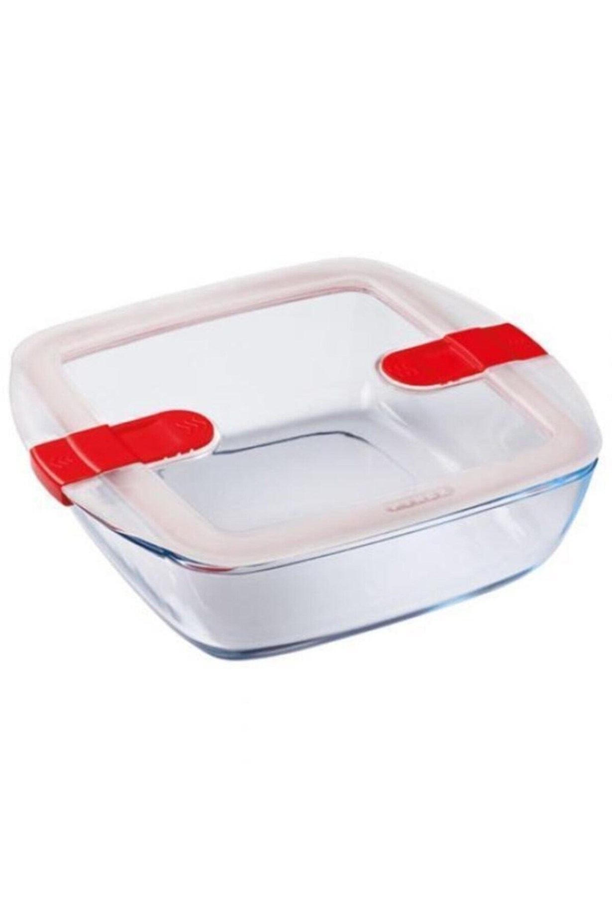 Pyrex Dikdörtgen Mikrodalgaya Uygun Kapaklı Saklama Kabı 2.2 L