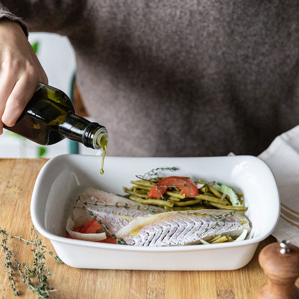 Pyrex Fırın Kabı 30 cm Beyaz