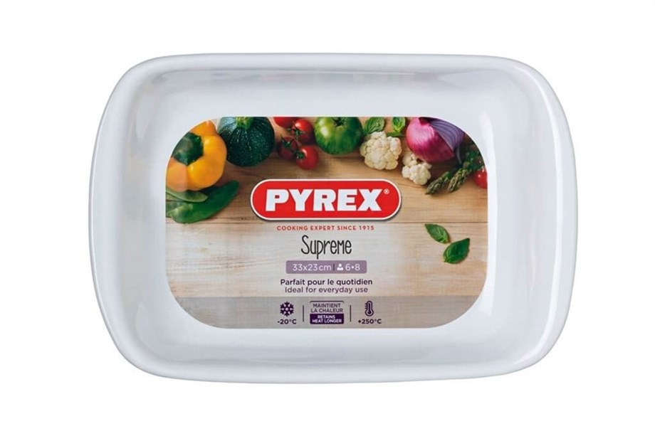 Pyrex Fırın Kabı 33 cm Beyaz