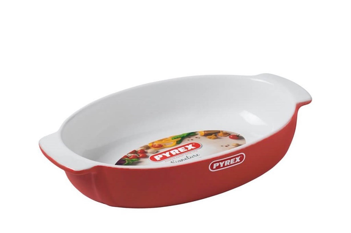 Pyrex Oval Fırın Kabı 30 x 20 cm Turuncu