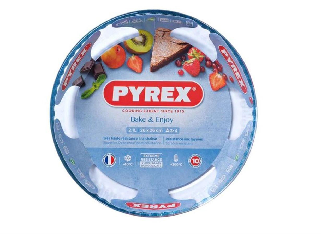 Pyrex Yuvarlak Cam Fırın Kabı 30 cm