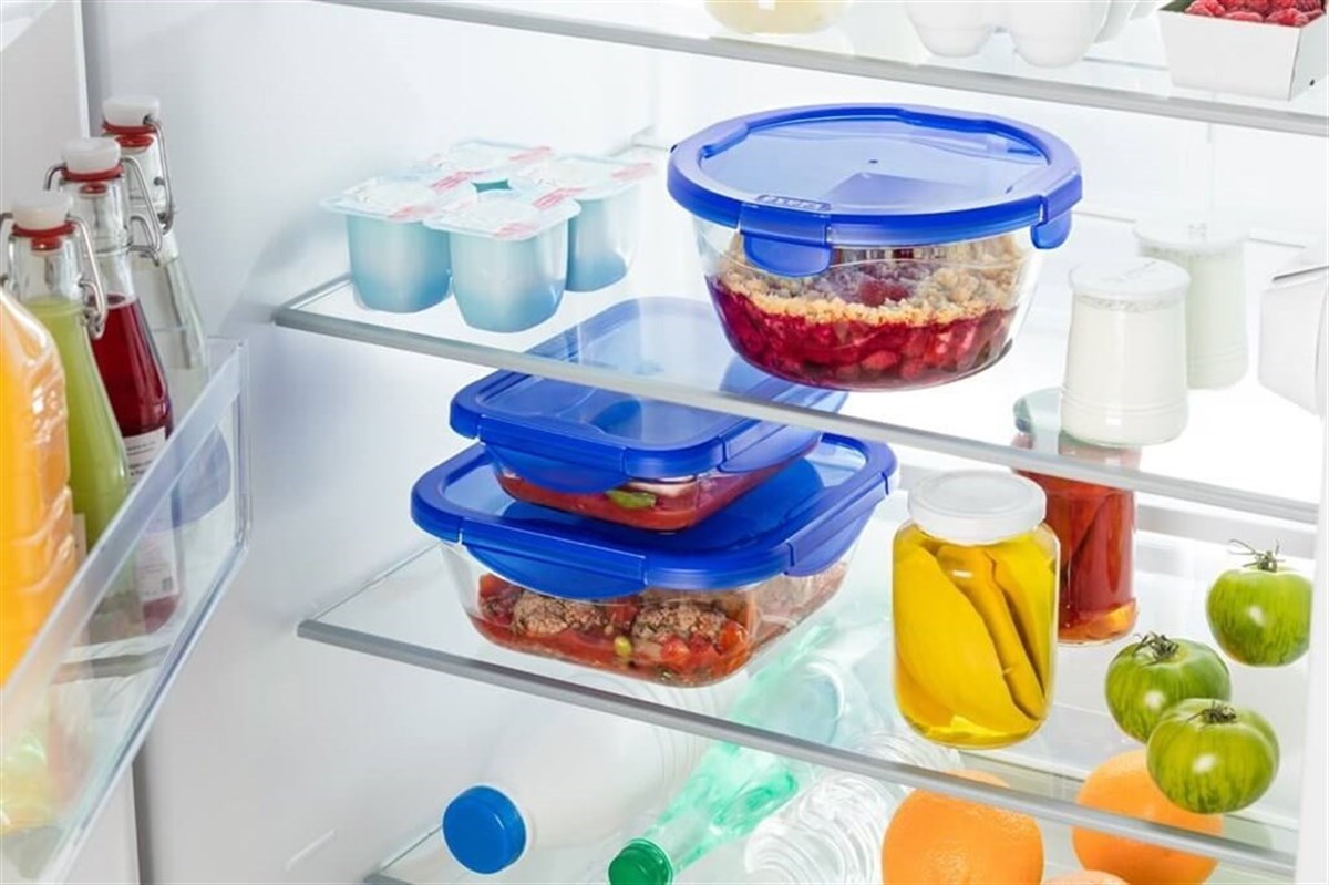 Pyrex Yuvarlak Kapaklı Saklama Kabı 20 cm Mavi