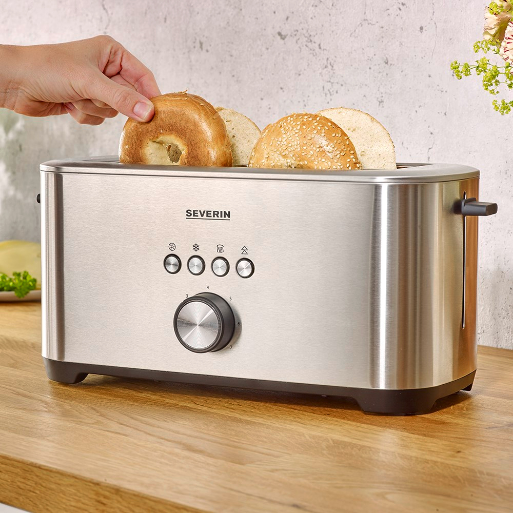 Severin AT-2621 4'lü 7 Sıcaklık Ayarı Ekmek Kızartma Makinesi Inox