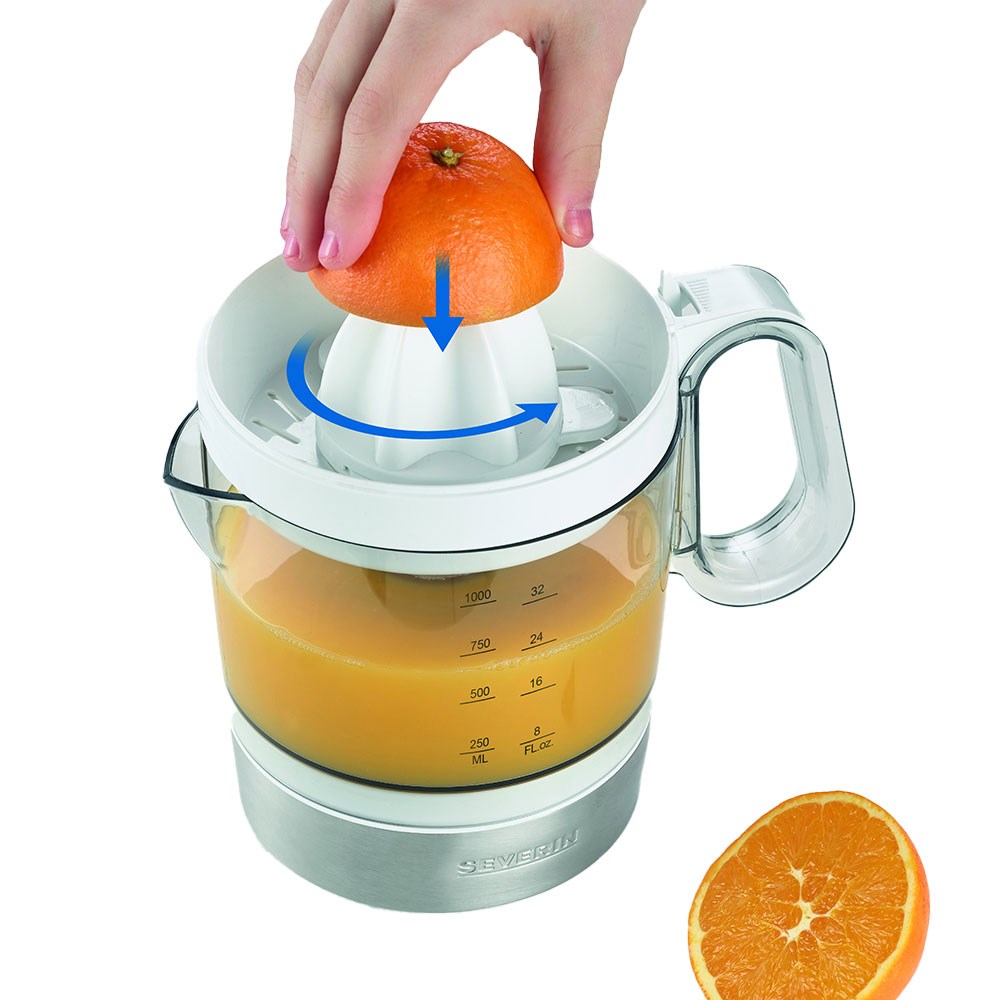 Severin CP-3535 10 L 2 Başlıklı Narenciye Sıkacağı Beyaz