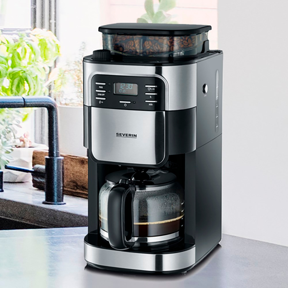 Severin KA-4810 Blooming Değirmenli Dijital Filtre Kahve Makinesi Siyah