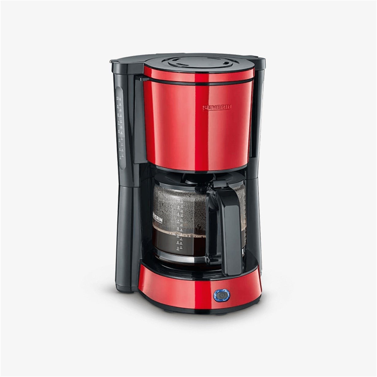 Severin KA-4817 Cam Hazneli Filtre Kahve Makinesi Kırmızı