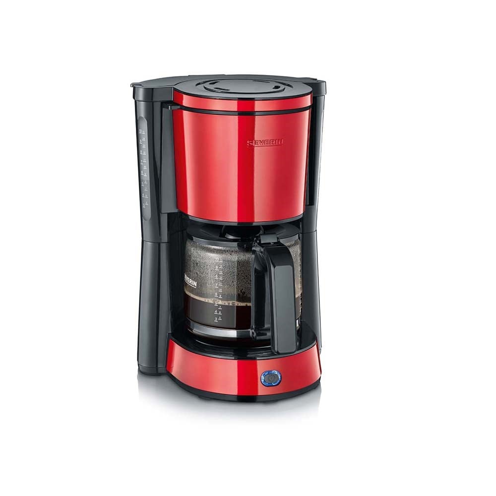 Severin KA-4817 Cam Hazneli Filtre Kahve Makinesi Kırmızı
