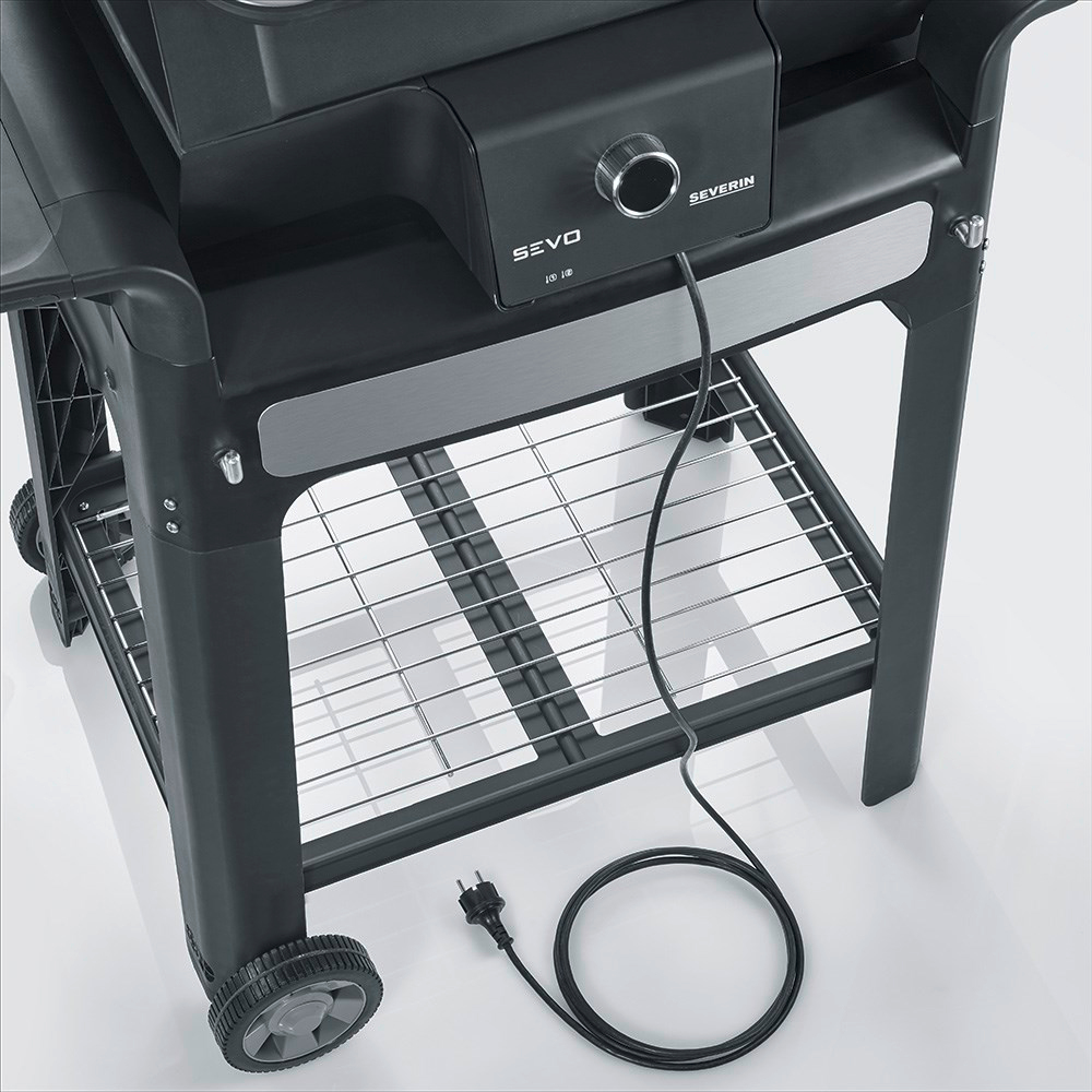 Severin PG-8107 Kapanabilir Ayaklı Elektrikli Barbekü Izgara Siyah