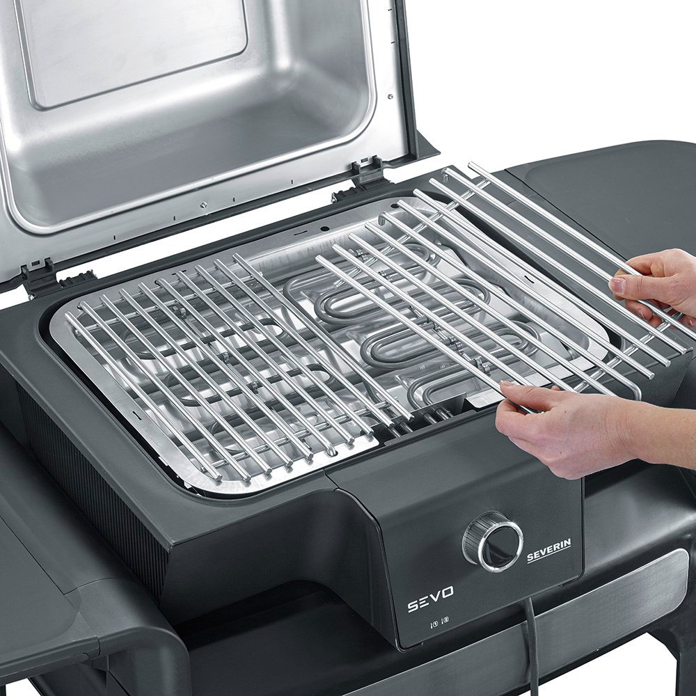 Severin PG-8107 Kapanabilir Ayaklı Elektrikli Barbekü Izgara Siyah