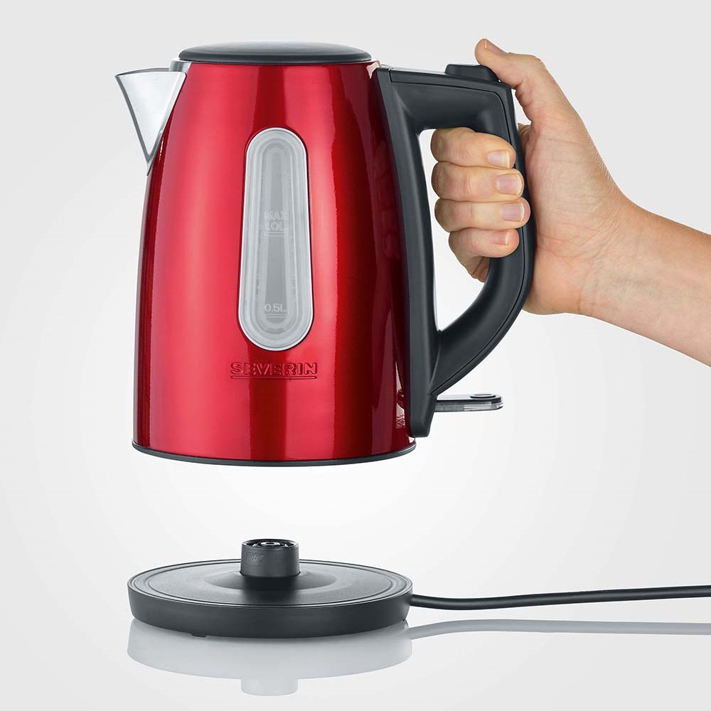 Severin WK-3417 Çelik Su Isıtıcısı Kettle 1 L Kırmızı