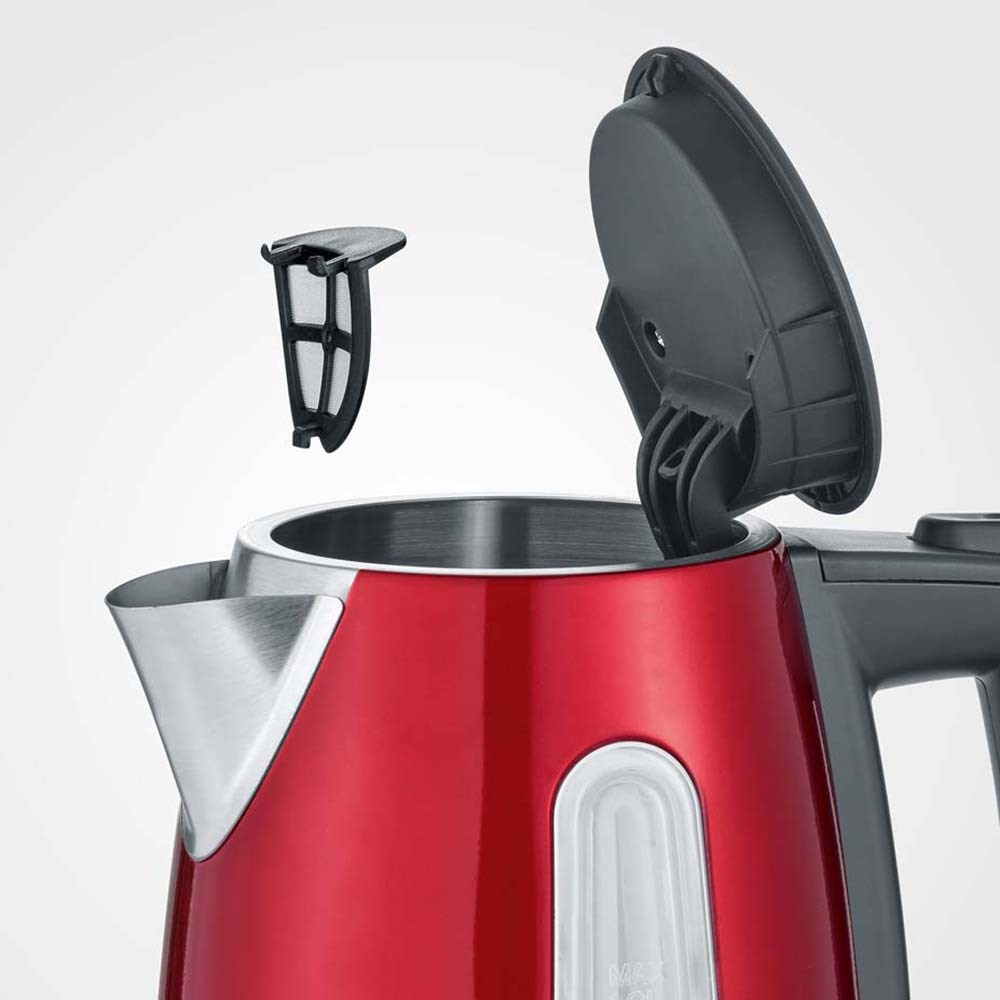 Severin WK-3417 Çelik Su Isıtıcısı Kettle 1 L Kırmızı