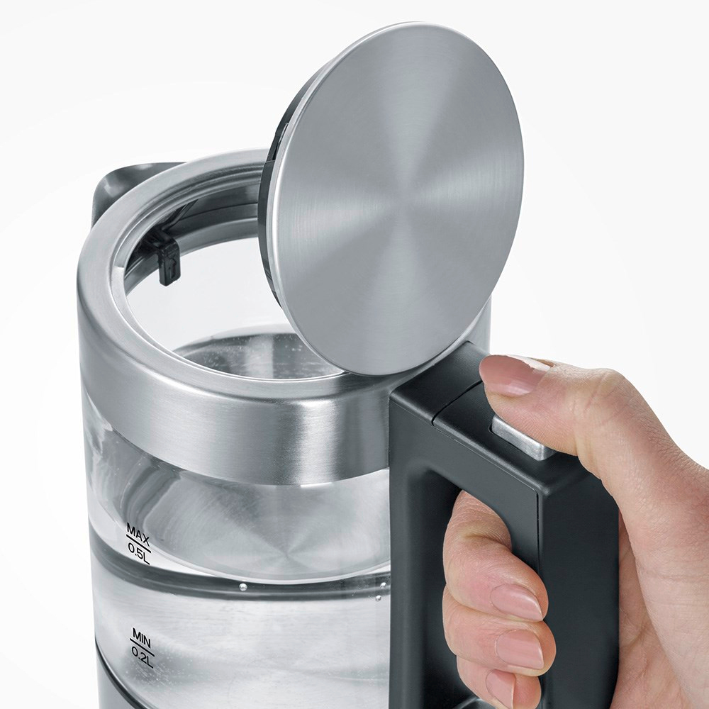 Severin WK-3472 Cam Hazneli Mini Su Isıtıcısı Kettle 500 ml Gri
