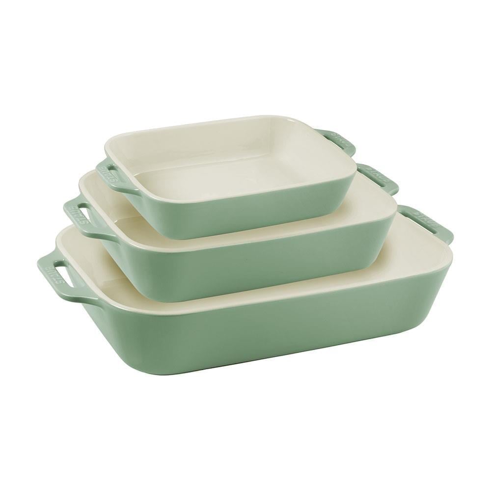 Staub Dikdörtgen Seramik Fırın Kabı 3'lü Set