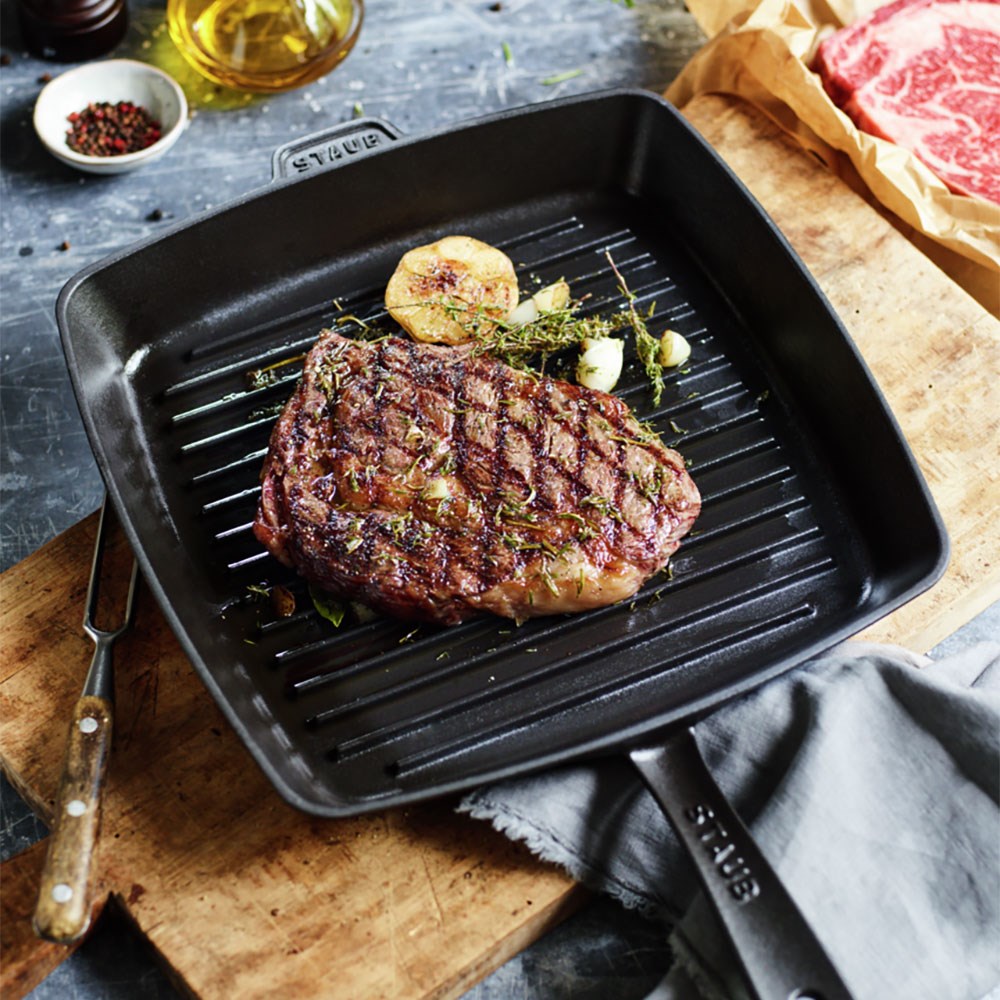 Staub Döküm Izgara Tava 26 c 26 Cm Siyah
