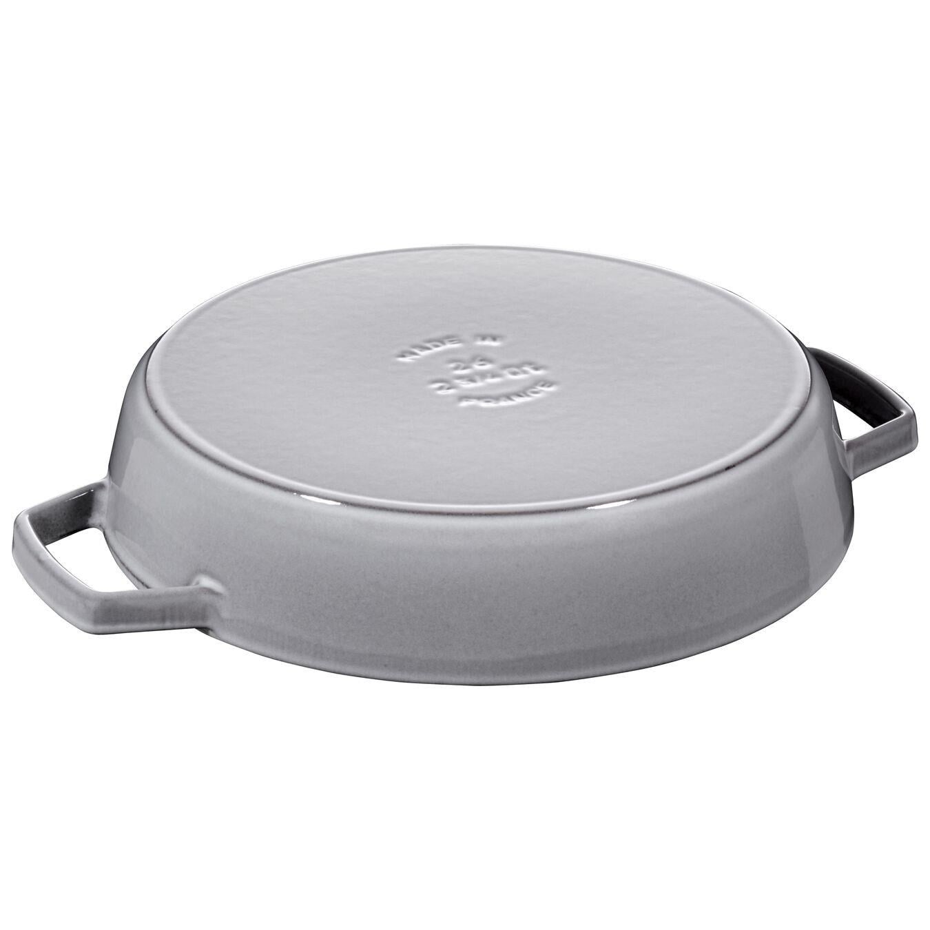 Staub Döküm Kızartma Tavası Çift Kulplu 26 cm Gri