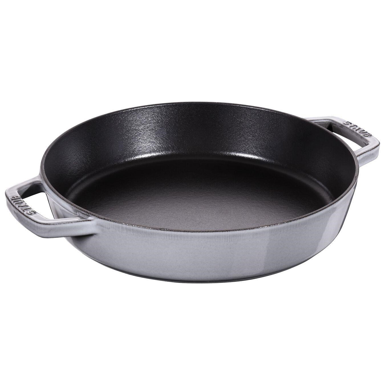 Staub Döküm Kızartma Tavası Çift Kulplu 26 cm Gri