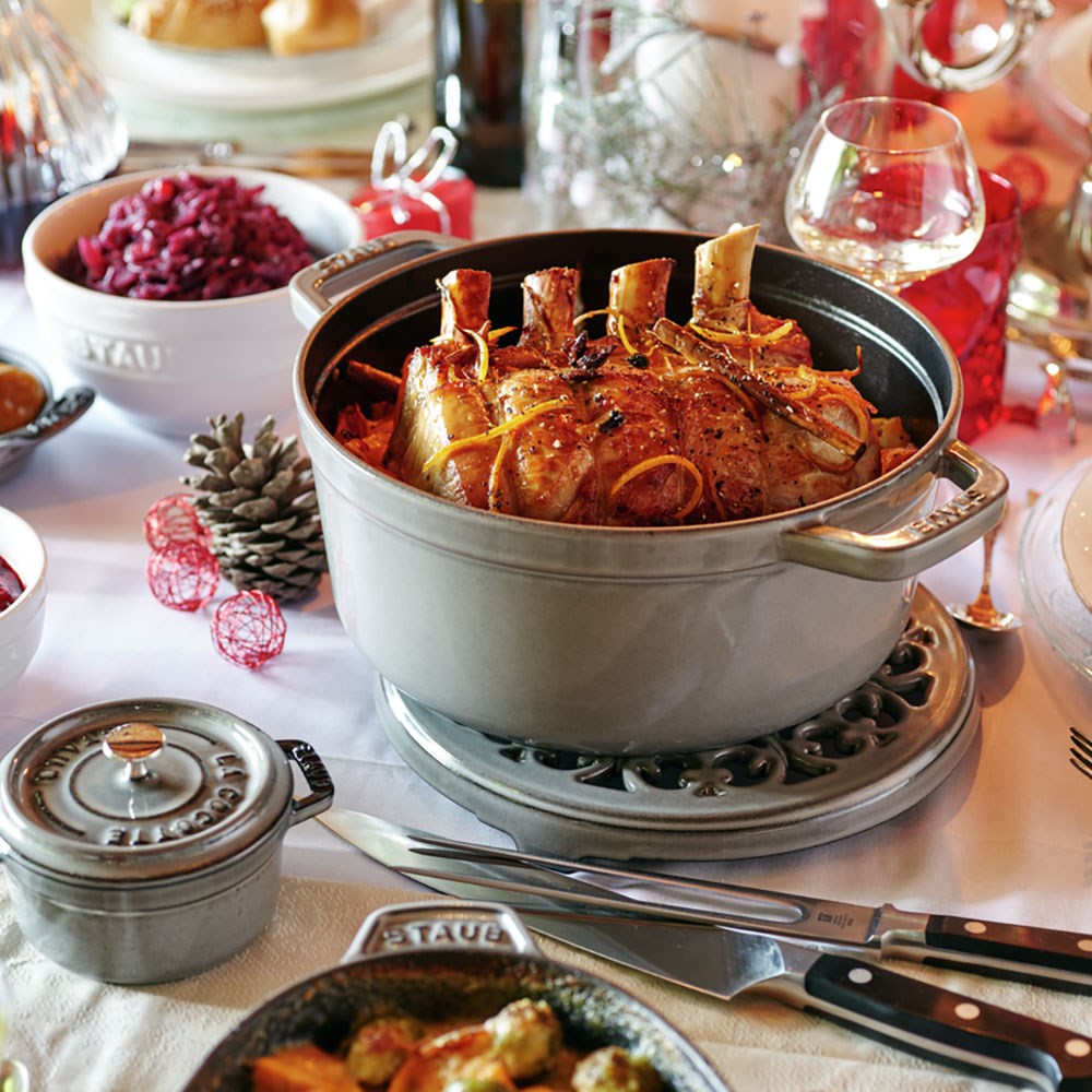 Staub Döküm Tencere Yuvarlak 28 cm Grafit Gri
