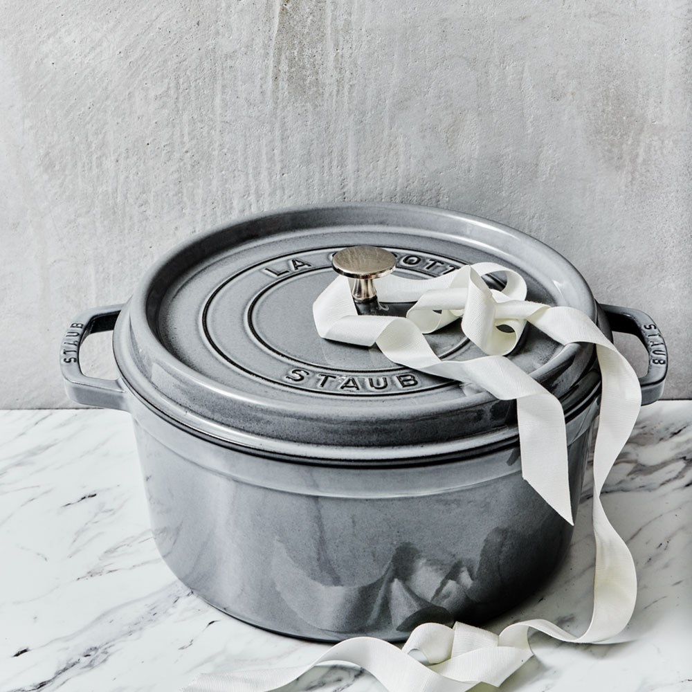 Staub Döküm Tencere Yuvarlak 28 cm Grafit Gri