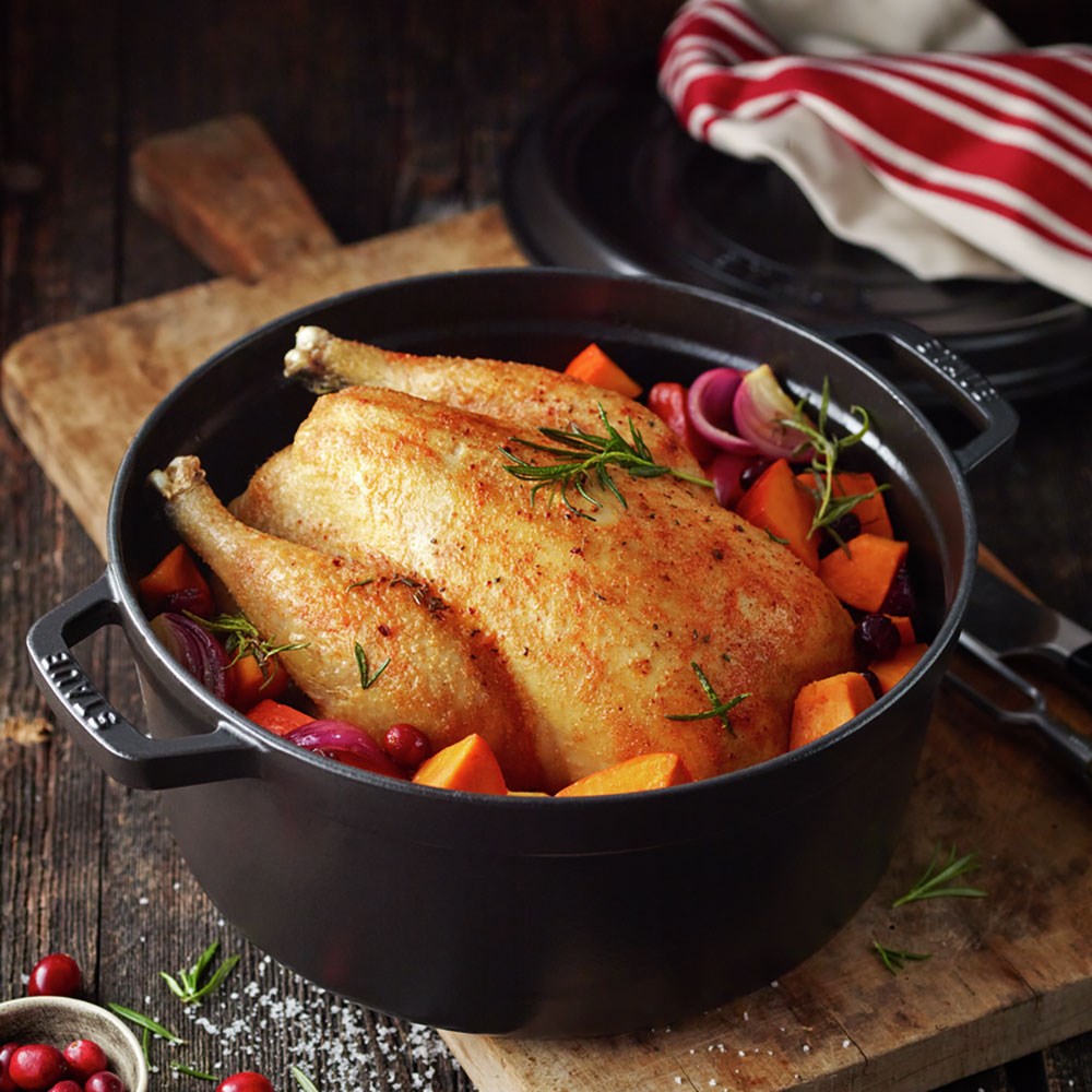 Staub Döküm Tencere Yuvarlak 28 cm Siyah