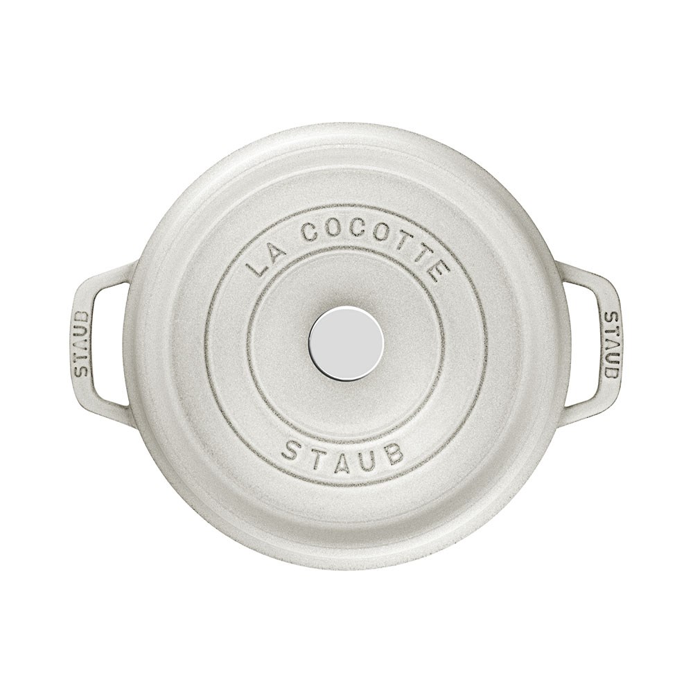 Staub Döküm Tencere Yuvarlak 28 cm Trüf Beyazı
