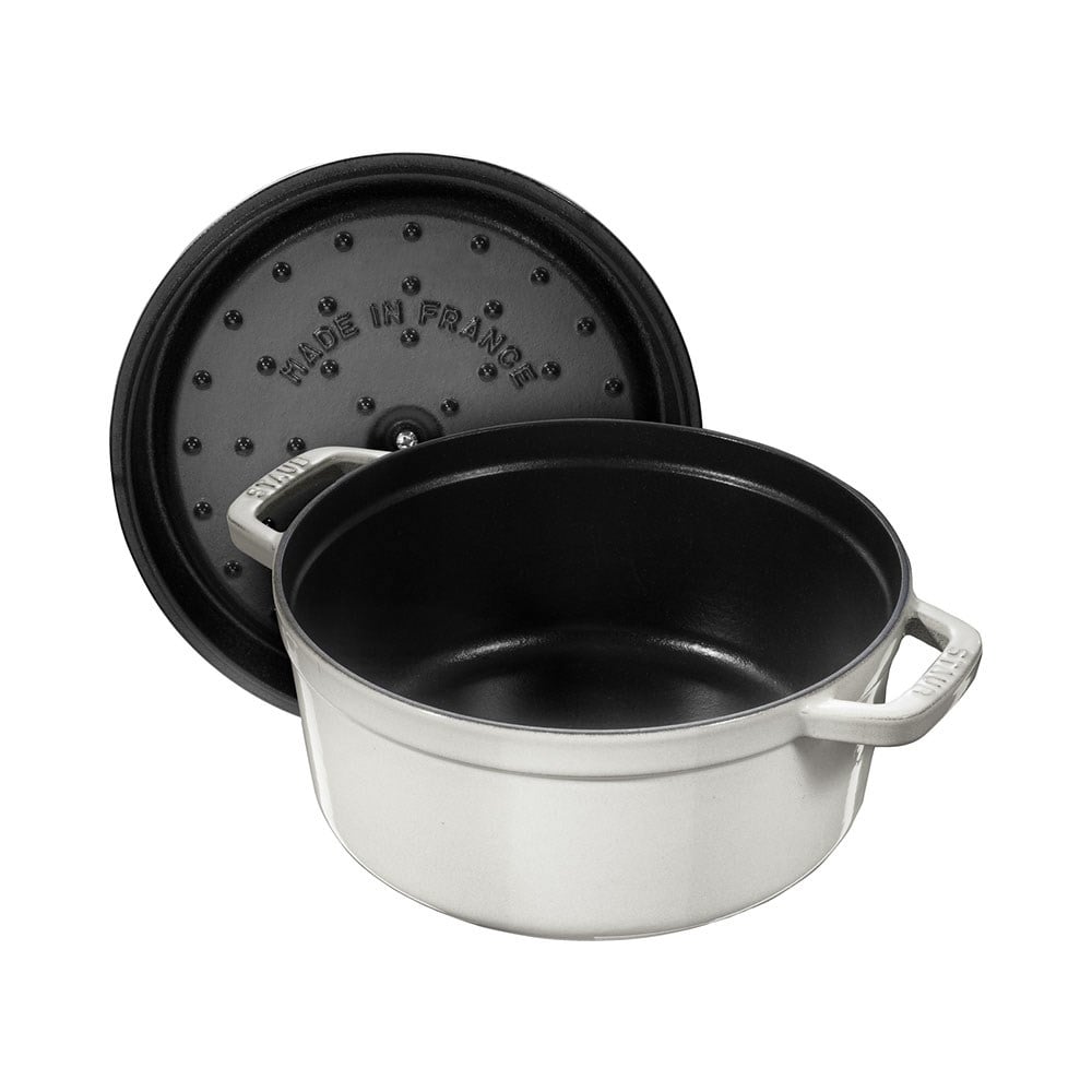 Staub Döküm Tencere Yuvarlak 28 cm Trüf Beyazı