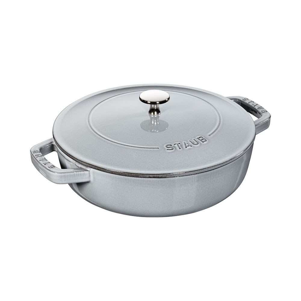 Staub Kapaklı Döküm Tencere 24 cm Gri