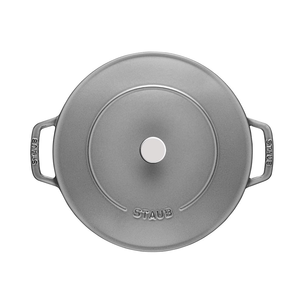 Staub Kapaklı Döküm Tencere 24 cm Gri