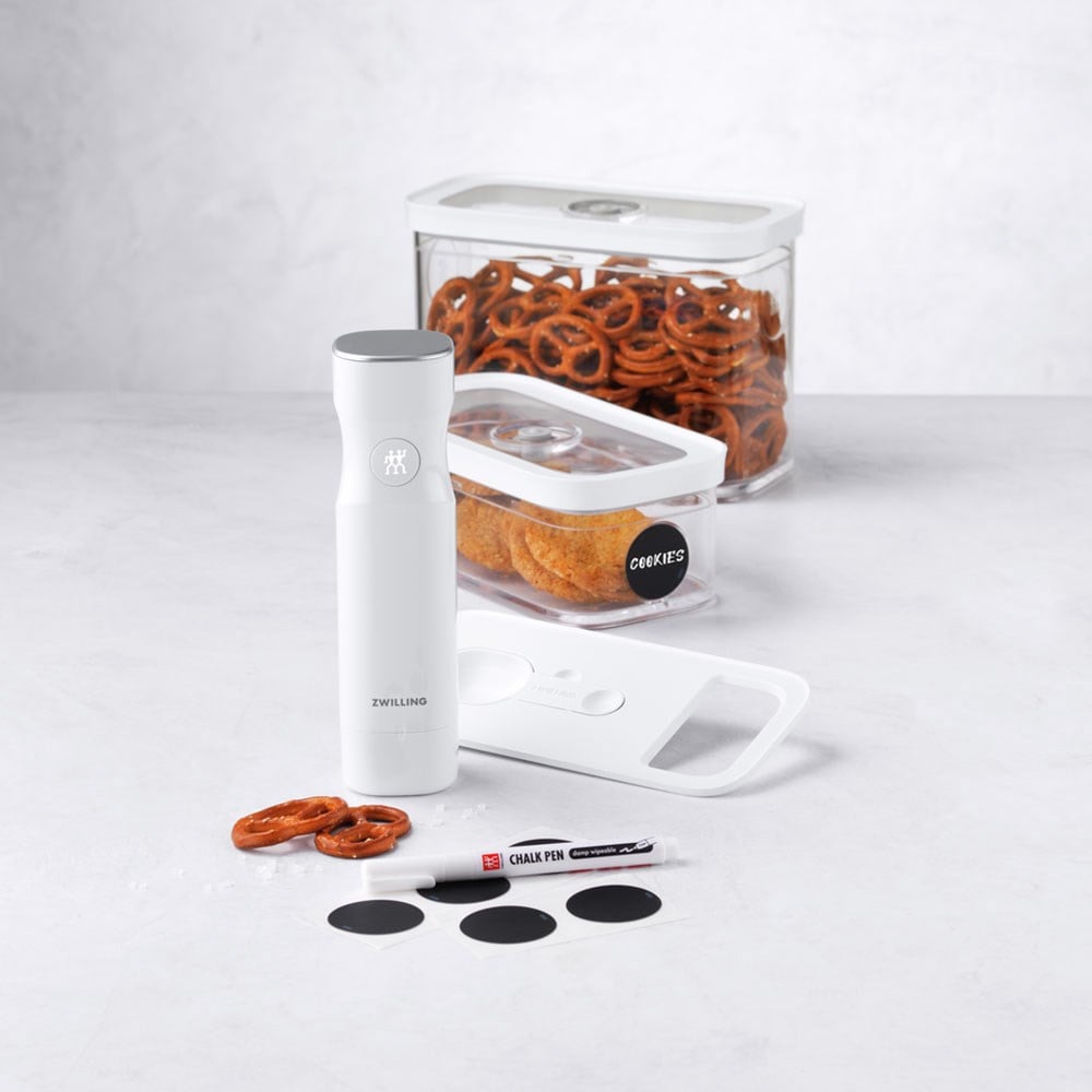 Zwilling Fresh & Save Cube 5 Parça Vakum Saklama Kabı Başlangıç Seti Şeffaf Beyaz