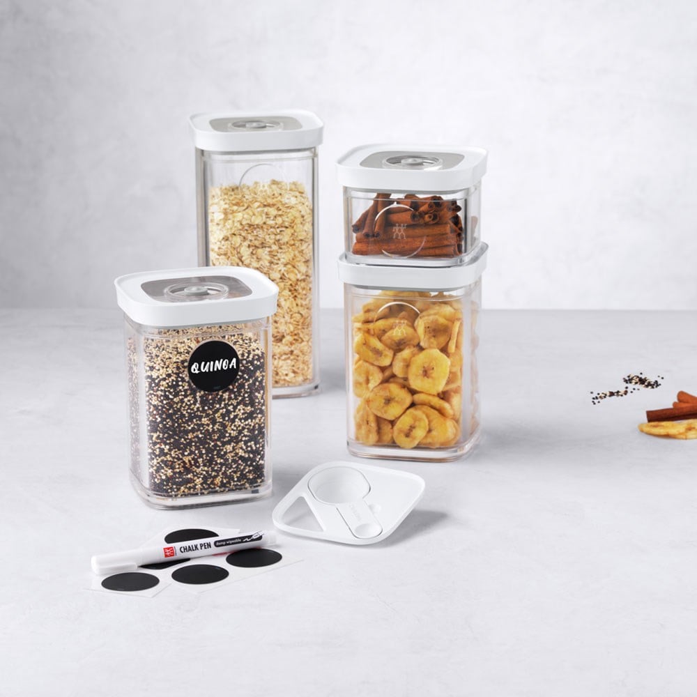 Zwilling Fresh & Save Cube 6 Parça Vakumlu Saklama Kabı Seti S - Şeffaf Beyaz