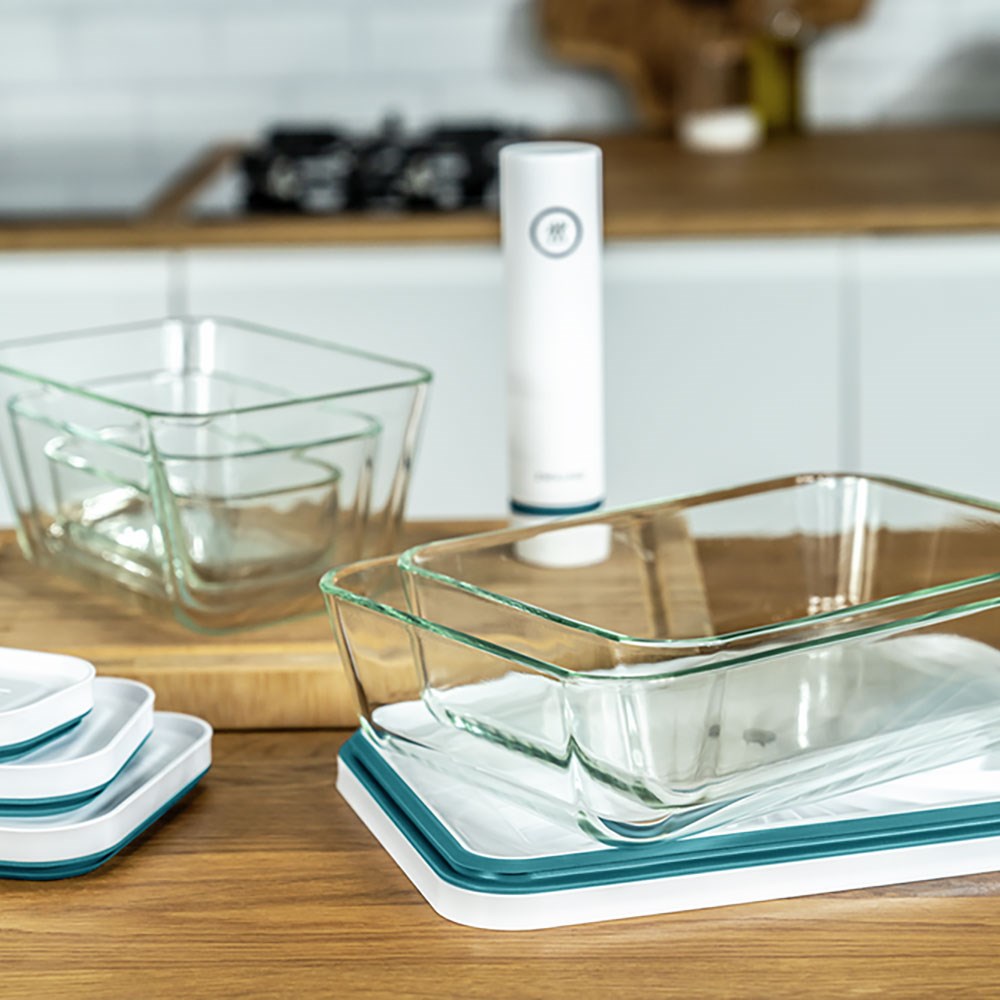Zwilling Fresh Save Vakumlu Başlangıç Seti Cam 7 Parça Akdeniz Mavisi