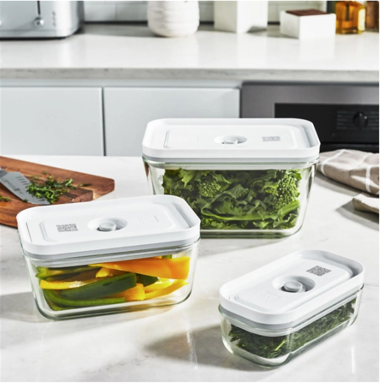 Zwilling Fresh & Save Vakumlu Cam Saklama Kabı Seti S/M/L Gri