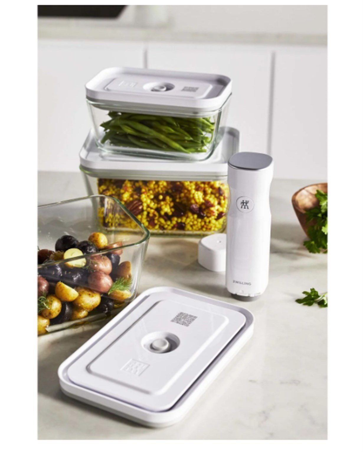 Zwilling Fresh & Save Vakumlu Cam Saklama Kabı Seti S/M/L Gri