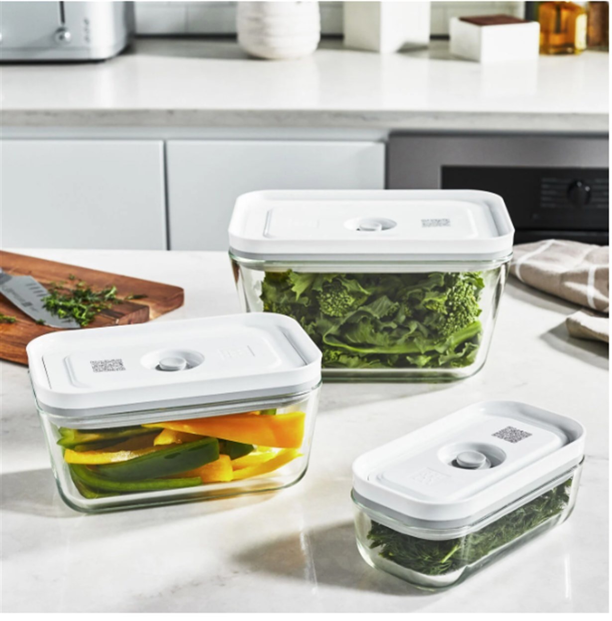 Zwilling Fresh & Save Vakumlu Cam Saklama Kabı Seti S/M/L Gri