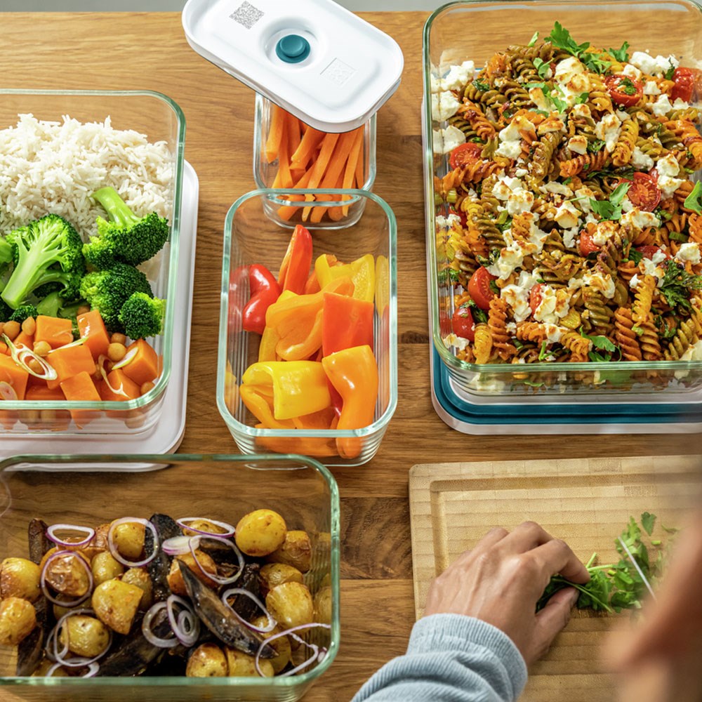 Zwilling Fresh & Save Vakumlu Saklama Kabı L Borosilikat Cam Akdeniz Mavisi