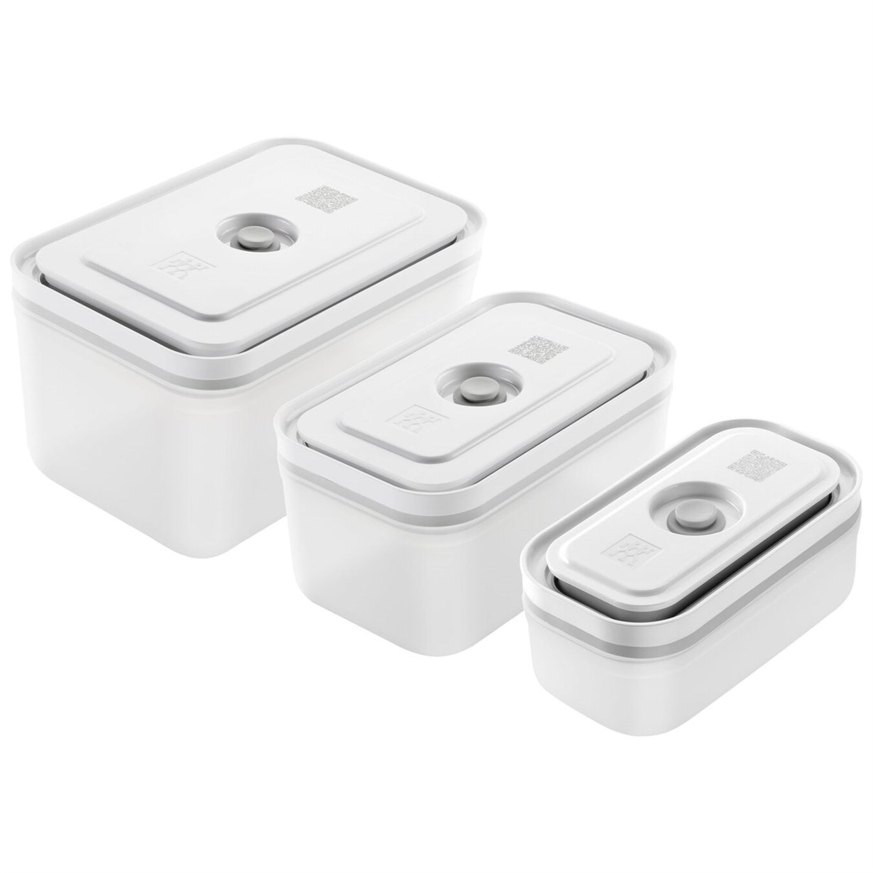 Zwilling Fresh & Save Vakumlu Saklama Kabı Seti S/M/L Yarı Şeffaf Gri